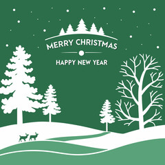 Merry Christmas greeting badge vector