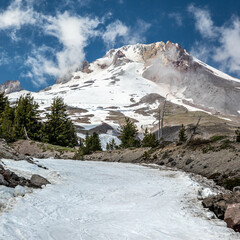 Exploring the snowy trails of Mount Hood