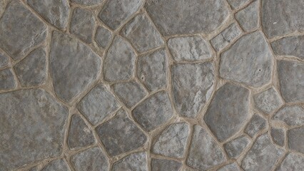 Stone paving pattern with irregular shapes and grout lines.