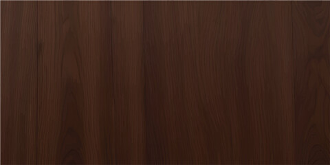 Seamless natural dark brown wooden plank board floor material texture vector illustration background pattern