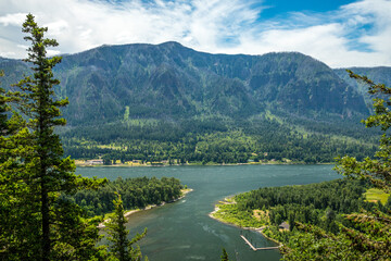 Beacon Rock aerial view