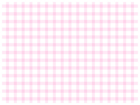 シンプルで可愛いギンガムチェック柄の背景 パステルピンク