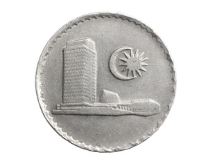 Malaysia fifty sen coin on a white isolated background © Krzysztof Bubel