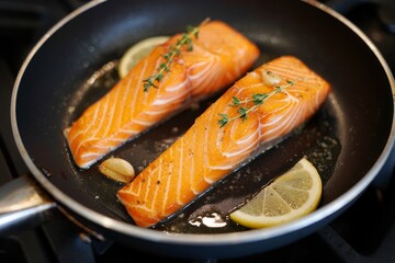 Pan-Fried Salmon Fillets with Lemon and Herbs
