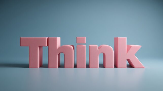 Mindful Reflection: 3D Illustration of Thoughtful Planning &acirc;&euro;&ldquo; Think Before You Act