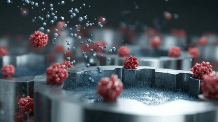 Engineered metal surface undergoing selfrepair through microcapsuletriggered agents illustrating breakthrough advancements in material science for heavy machinery resilience.