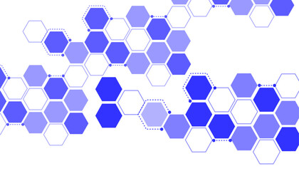 hexagon geometric chemistry vector design concept for background, banner, template