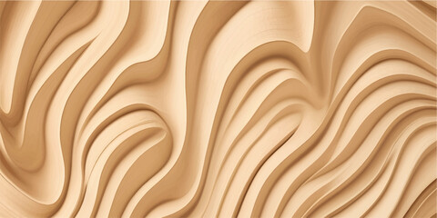 Premium Wooden Abstract Fluid Waves with Smooth Layered Grain Movement and Soft Brown Natural Texture