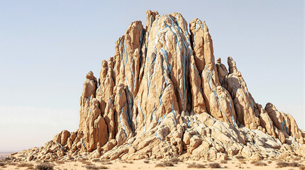 Natural rock formation rich in rare earth minerals with detailed geological textures