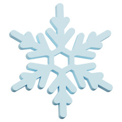 3D Snowflake Icon
