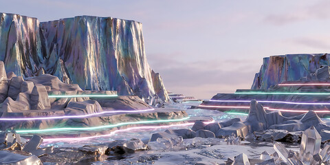 Natural rare earth mineral formation with metallic veins and detailed textures