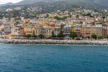View of Bastia from the sea.