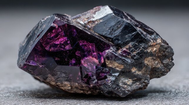 Unique Purple Sugilite Gemstone from Wessels Mine, South Africa - 4.7cm Rare Crystal with Black Matrix, Isolated Mineral for Collectors