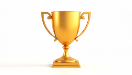 Fototapeta premium A shiny golden trophy cup representing victory and success in a 3D stylized illustration