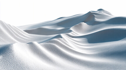 Obraz premium Snowy landscape with soft, flowing hills under bright light