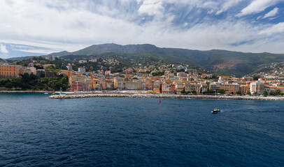 View of Bastia from the sea.