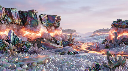 Natural rare earth mineral formation with metallic veins and detailed textures