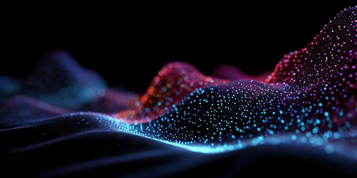 Modern digital abstract 3D background. Can be used in the description of network abilities, technological processes, digital storages, science, education, etc.