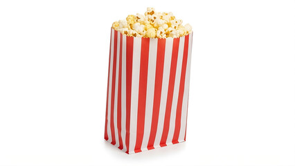 bag of popcorn, isolated on white background, stock photography