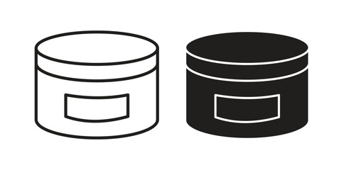 Cream icon flat simple icon. Liner version - stock vector.