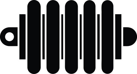 Radiator icon black and white heating appliance
