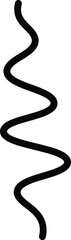 Simple black curvy line illustration on white background