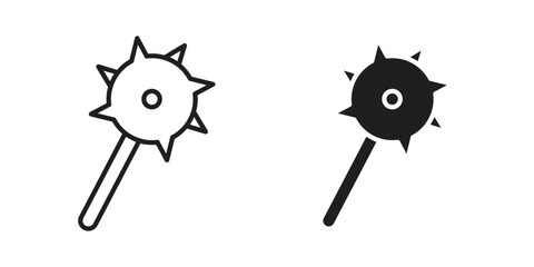 Mace icon for your website design, logo, app, UI. EPS10