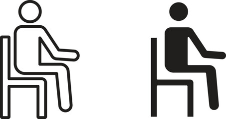Person seat icon for your website design, logo, app, UI. EPS10