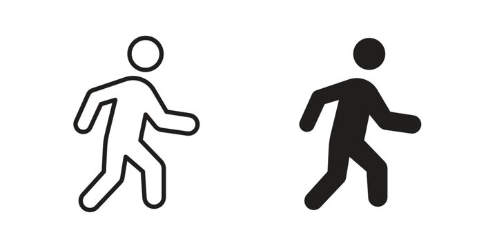 Person walking icon for your website design, logo, app, UI. EPS10