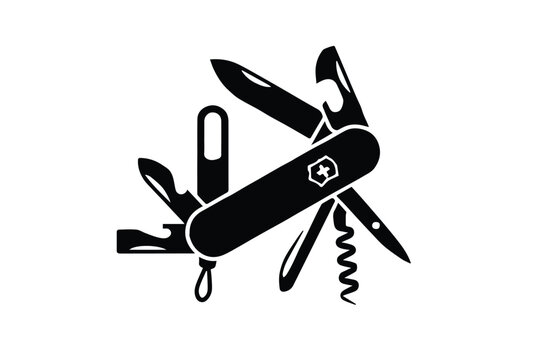 multitool edc pocket tool icon handle keyring opener can opener vector