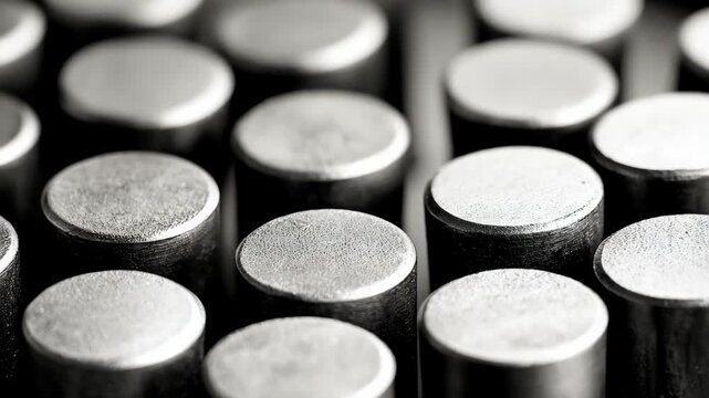 Focused medium shot of titanium parts undergoing anodization to enhance durability and biocompatibility in healthcare devices.