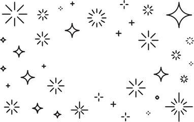 sparkle kirakira icons flat starburst glint shapes vector pack