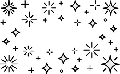 sparkle icon set kirakira flat vector starburst glint elements