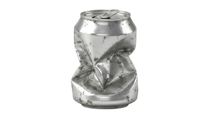 crushed aluminum can
