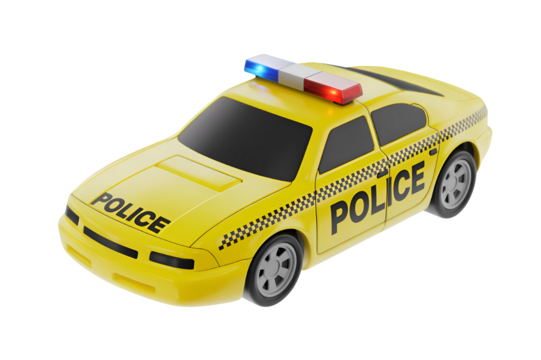 Miniature model of a classic law enforcement patrol vehicle.