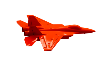 Unleash the Fury: A Striking Rendering of Modern Jet Fighters on White Background.