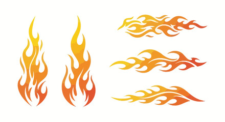 Fiery Flames - A Collection of Dynamic Fire Illustrations.