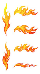 Fiery Flames - A Collection of Dynamic Fire Illustrations.