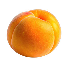 A vibrant, ripe apricot centered against a stark black background.