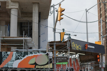 Fototapeta premium construction of Bloor & Dufferin Condos/Development by Frtizrovia (southwest corner of Bloor St W and Dufferin St), Toronto
