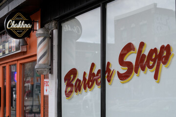 Fototapeta premium Chakhna - Indian Street Food & Hollow Ground Barber Shop, Bloor St W, Toronto