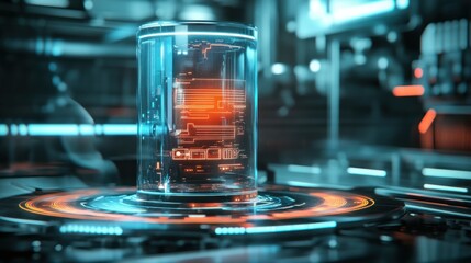 Abstract futuristic technological display