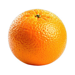 A vibrant, textured orange fruit isolated against a stark black background.