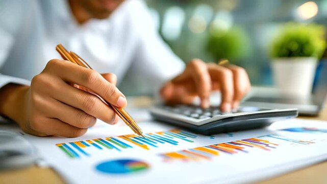 Internal tax audit reviewing ESG data risks on balance sheet, IFRSGAAP annual report prep, neat finance office, with copy space