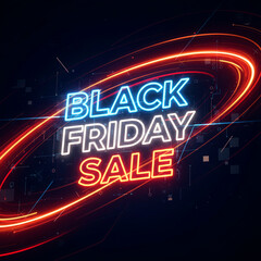 Black Friday Vibrant Discount Sale Banner – Modern Promotional Concept
