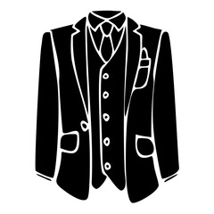 Black and white shirts and jackets, isolated clothing items, are stylish, casual fashion apparel