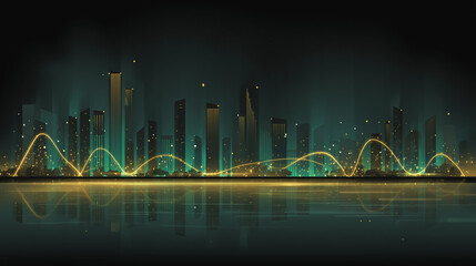 Smart digital Innovation city with connection network reciprocity over the city of future smart wireless digital city and social media networking systems