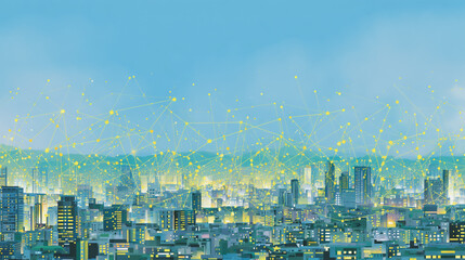 Smart digital Innovation city with connection network reciprocity over the city of future smart wireless digital city and social media networking systems