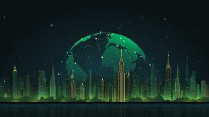 Smart digital Innovation city with connection network reciprocity over the city of future smart wireless digital city and social media networking systems