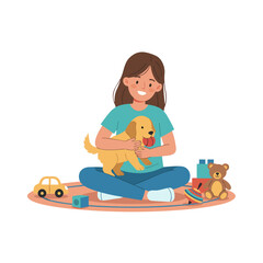 Child and Companion Animal Engaging in Outdoor Activities Symbolizing Environmental Stewardship and Youthful Connection